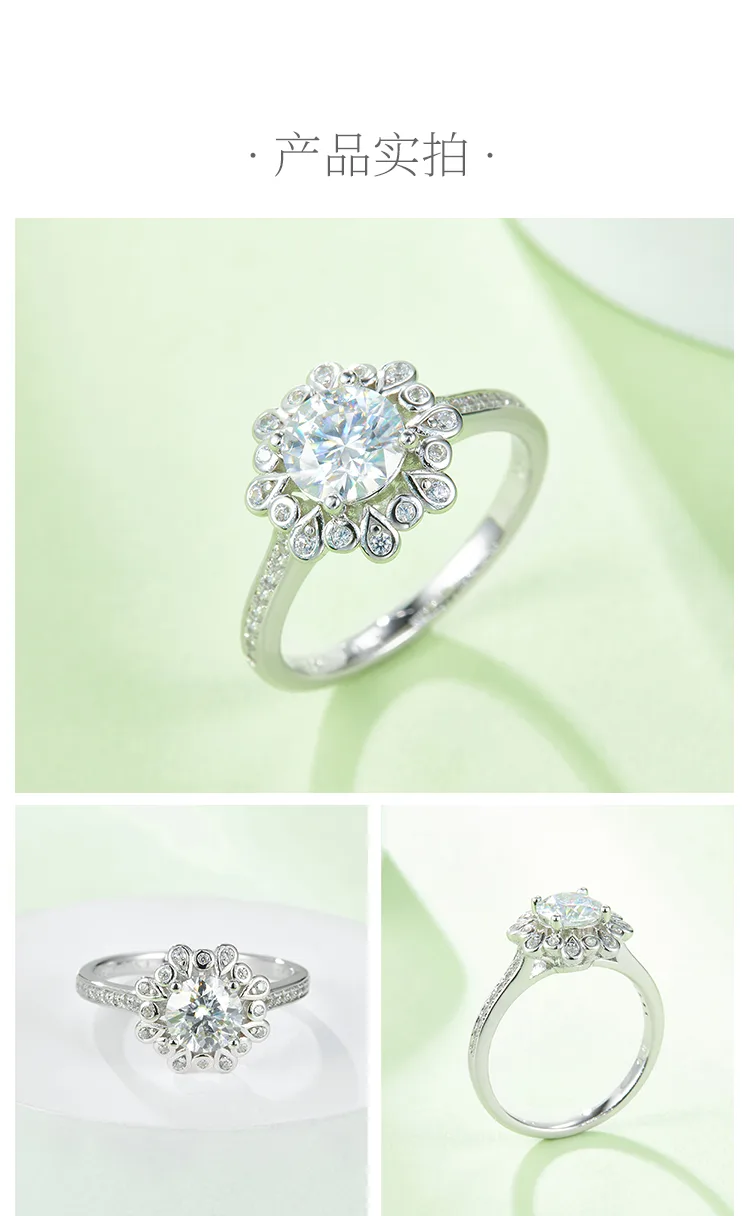 S925 White-Gold-Plated Silver Lab-Grown Diamond Wedding Band Women