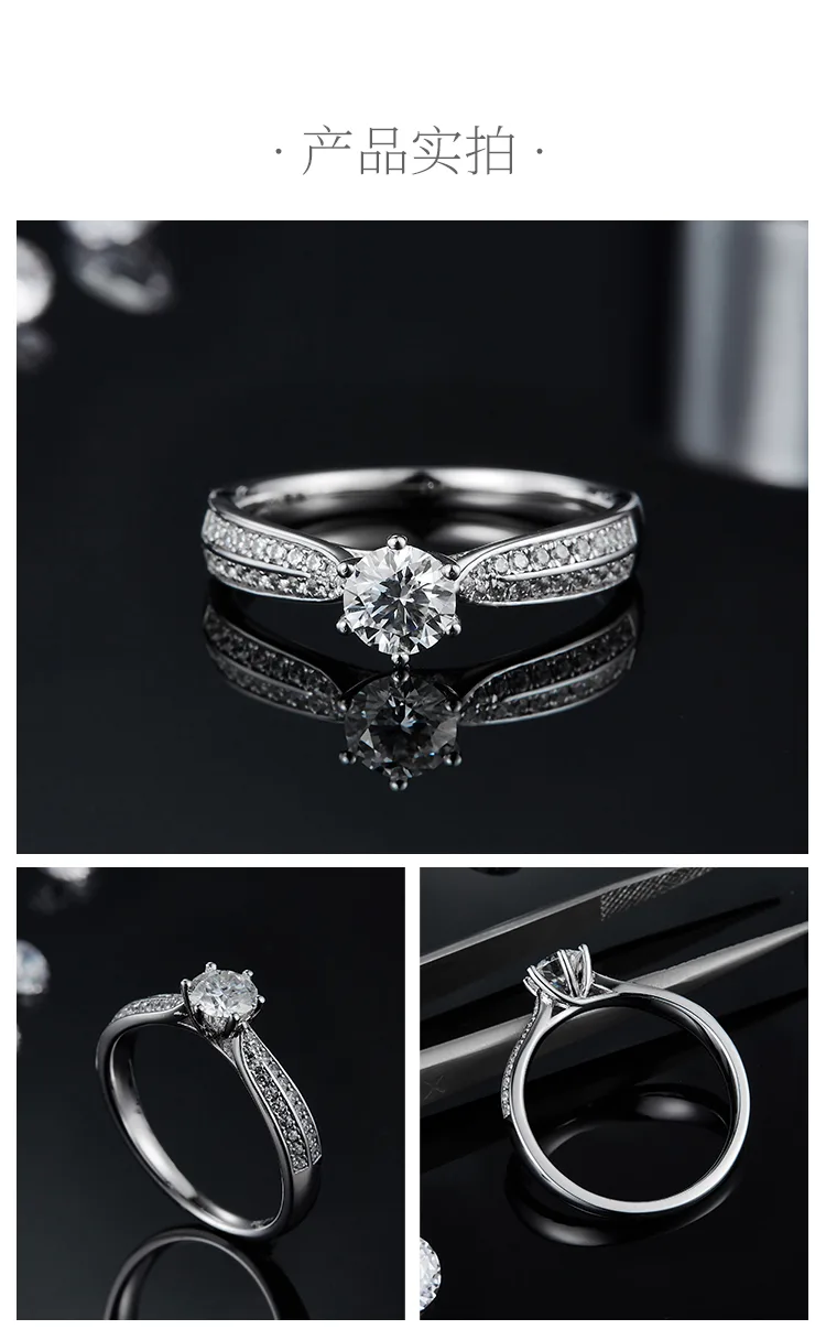 Luxury Pavé Starlight Queen S925 White-Gold-Plated Silver Lab-Grown Diamond Enga
