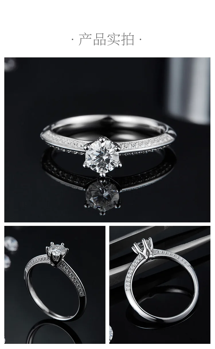 Straight-Band Luxury Pavé Half-Band S925 White-Gold-Plated Silver Lab-Grown Diam