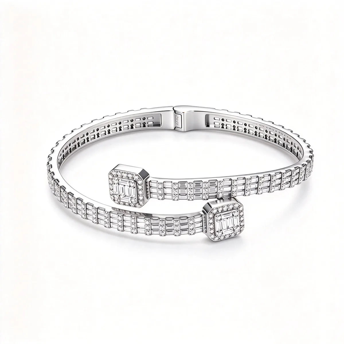 TQB0039 S925 Silver 18K White Gold Full Pavé Moissanite Hip-Hop 13.1ct